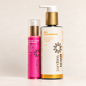 Duo Demaquilante + Glow Jardim Brasil: óleo demaquilante e sérum-creme