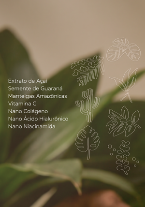 Sérum-Creme Pele Jovem da Jardim Brasil, frasco com pump e embalagem, para revitalizar e hidratar a pele jovem.