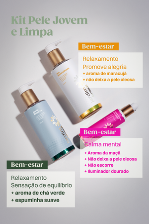 Kit Jardim Brasil de pele jovem e limpa, com produtos para cuidar e revitalizar a pele do rosto.